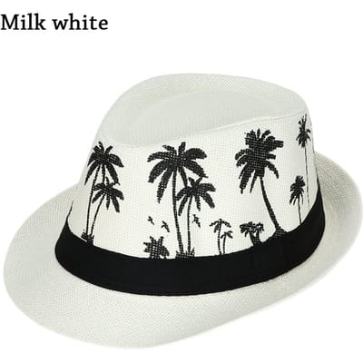 Zomerstrandpet Casual Zonnehoed Kokospalm Patroon Heren Jazzhoed Lente Zomerhoed