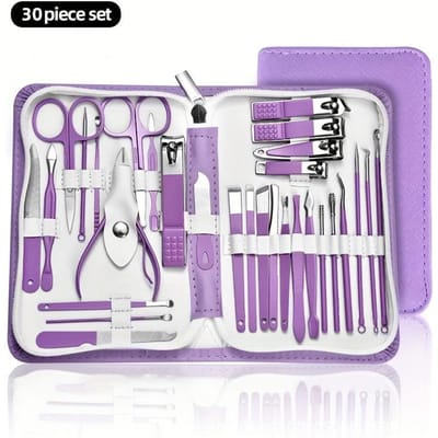 30 stuks Nagelknipset Manicure Set Roestvrij Staal Professionele Pedicure Set Voor Nagelsverzorging Tools Vingernagels & Teennagels Trimmer Voor Thuis 30pcs
