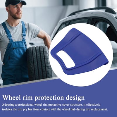 Velg Beschermer - Bandenwissel Tool - Motor Onderhoud - Verbeterde Randbeveiliging - 15 x 10 x 2 cm - Blauw