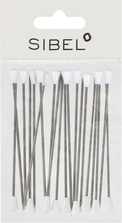 Sibel Metal Setting Roller Pins Long 70mm 20st