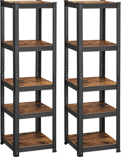 Holda stellingkast industrieel - 150 x 37 x 37 cm - Set van 2 - Opbergrek - Metaal - 80 kg draagvermogen - Verstelbaar