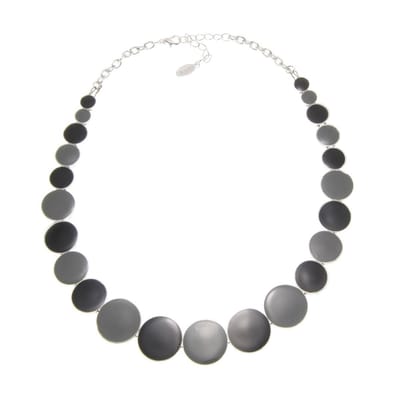Behave - Ketting met zwarte cirkelvormige kralen - Modeaccessoire voor moderne looks