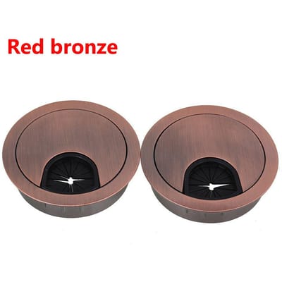 2-delige ronde tafelafdekking van zinklegering, kabeldoorvoer voor kabeluitlaatpoort voor computer-pc-bureau, 50/53/60/80 mm, lijnhouder 60mm
