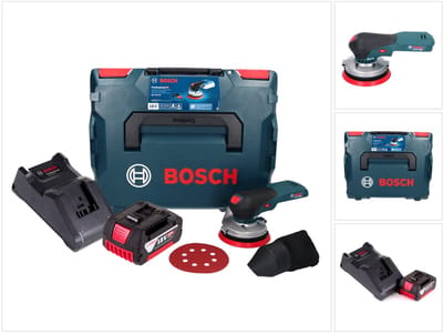 Bosch GEX 18V-125 Professionele snoerloze excenterschuurmachine 18 V 125 mm borstelloos + 1x accu 5.0 Ah + lader + L-BOXX