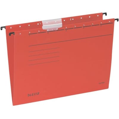 LEITZ ALPHA Hängemappe, A4, seitlich offen, rot - für den Markt: D / L / A / CH - 25 Stück (1985-00-25)
