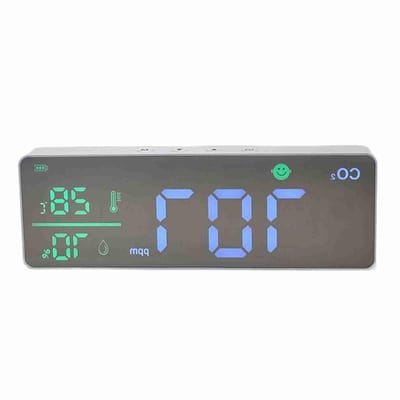 CO2 Monitor - Luchtkwaliteit Meter - Binnenklimaat Bewaken - App Koppeling Data - 400-5000 ppm - Wit