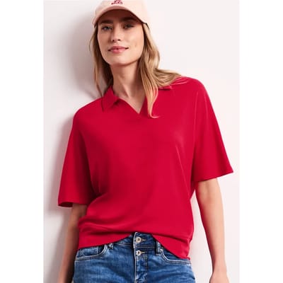 Poloshirt met elastische tailleband