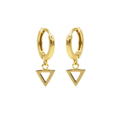 Karma hinged hoops symbool open triangle gold M1915HIN