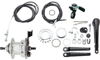 3-speed Sturmey Archer Summit X-RD3 trommelremnaaf - hoogglans gepolijst aluminium