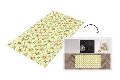 Keukenloper - Loper keuken - Bohemian - Patronen - Bloemen - 120x60 cm - Keukenloper vinyl