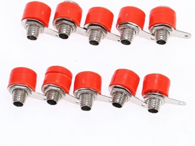 Speaker Kabel Connectoren - Banaan Plug Adapter - Audio Aansluitingen Maken - Verschillende Kleuren - 4mm Diameter - Rood