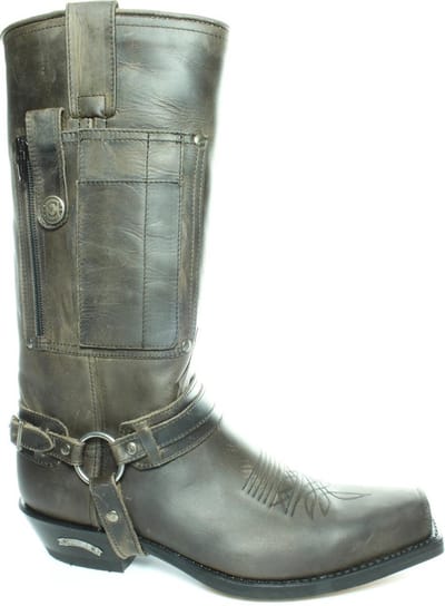 Sendra Boots 3604 Mad dog Seta Graffiet Biker Western Cowboy Laarzen Vierkante Neus Schuine Hak Afneembaar Spoor Zakje Rechte Schacht Treklussen Echt Leer Maat 45