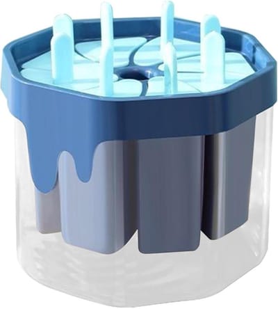 IJsjesmaker - Vriezer vorm - Zomerse snacks - Antiaanbaklaag - 8 stuks - Blauw