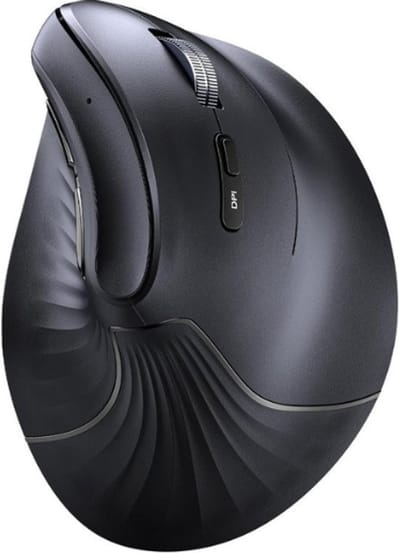 StayPowered Verticale Ergonomische Bluetooth Muis - Ultiem Comfort en Flexibiliteit - Ergonomisch Ontwerp - Twee Connectiviteitsmodi - 4 DPI-niveaus - Draadloze Vrijheid - Brede Compatibiliteit - Zwart - Levering Sneller dan Aangegeven!