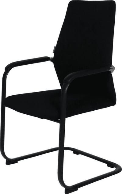 Conferentiestoel Serie 125 - Sledestoel - frame zwart - stof zwart