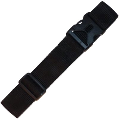 50 mm riem met lengteverstelling en snelsluiting gespen voor bagage, koffers, bagage (zwart, 3 meter)