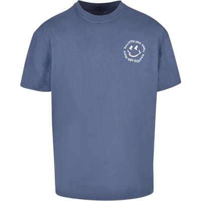 Merchcode T-Shirt Halloween Haunted And Happy Tee MP0009016 Vintageblue-L