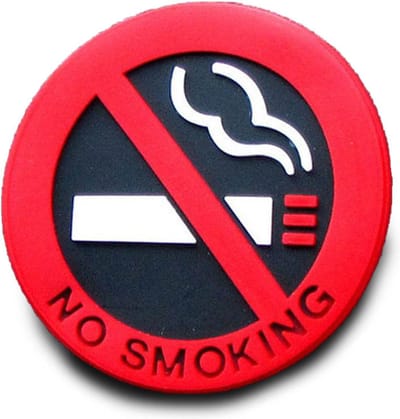 VCTparts® No Smoking / Niet Roken in Auto Statische Sticker 5cm Rood Verboden Sigaret Bord