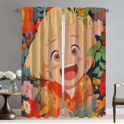 Verduisteringsgordijn voor Kamer 2 Panelen Ster Meisje Scheidingsgordijnen Kinderkamer Halloween Decoratie Shades Home Interieur Gordijnen W50xH70cmx2pcs-CL beige