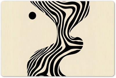 Placemats 45x30 cm - Placemat kunststof - 1 stuk - Beige - Lijnen - Golvend - Abstract - Borden onderleggers - Decoratie voor op tafel - Keuken tafeldecoratie accessoires - Vinyl onderlegger - Tafelversiering