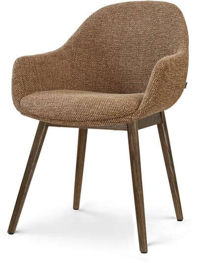 Nolon Nio-Mae Eetkamerstoel bruin blend - walnoot houten onderstel - japandi - armleuning - elegant