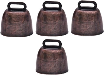 Vintage Bellen Set - Schapen Bellen - Sportevenement Geluid - Stevig IJzer - 4 Stuks - Bronskleurig