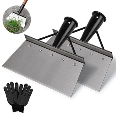 2 stuks 21cm reinigingsschep multifunctionele tuinschep mangaanstaal onkruidschep tuin onkruidgereedschap schep tuingereedschap voor wieden verwijderen onkruid en mos