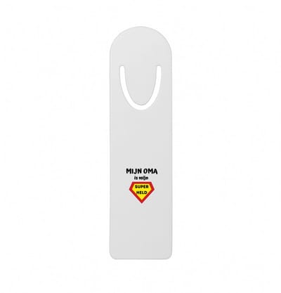 Hacebo® - mijn oma is mijn superheld metalen boekenlegger - Oma - super oma - verjaardag - cadeautje voor oma - oma artikelen - kado - geschenk Bladwijzer boekenleggers - 12.7 cm x 3.2cm