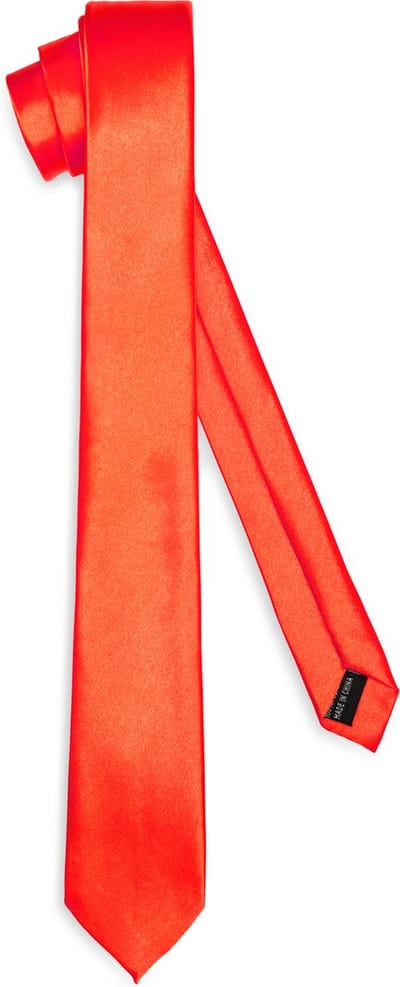 Ladeheid Smal Stropdas - Stropdassen voor heren - Lengte: 150 cm, Breedte: 6 cm - Rood - LA-EA-TMS-6