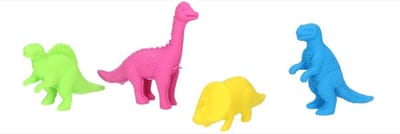 Dino gummen | In de kleuren roze, geel, groen en blauw | Schoolspullen