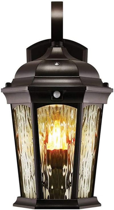 Flakkerende Vlam Buitenlamp met Bewegingssensor en Schemerfunctie, Waterglas