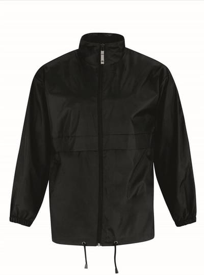 Windjas/regenjas voor heren zwart maat 2XL