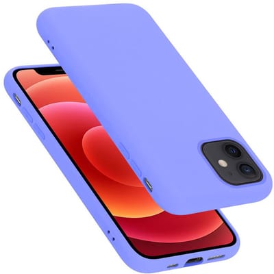 Cadorabo Hoesje geschikt voor Apple iPhone 12 MINI in LIQUID LICHT PAARS - Beschermhoes gemaakt van flexibel TPU silicone Case Cover
