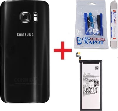 Achterkant + Batterij Geschikt voor Samsung Galaxy S7 Edge – Premium – Zwart