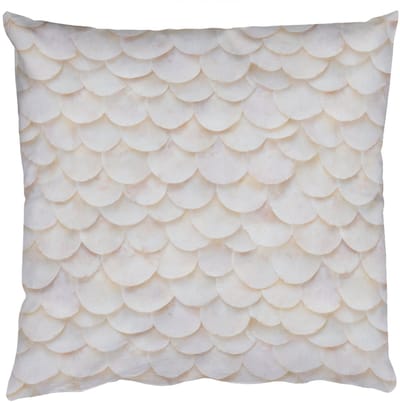 Sierkussens - Kussentjes Woonkamer - 50x50 cm - Schubben - Wit - Elegant