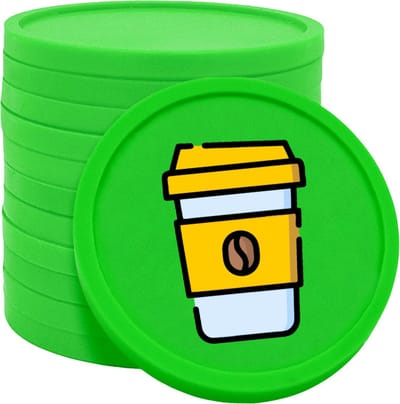 CombiCraft Koffie-To-Go consumptiemunten groen - Ø29mm enkelzijdig bedrukt - 100 stuks