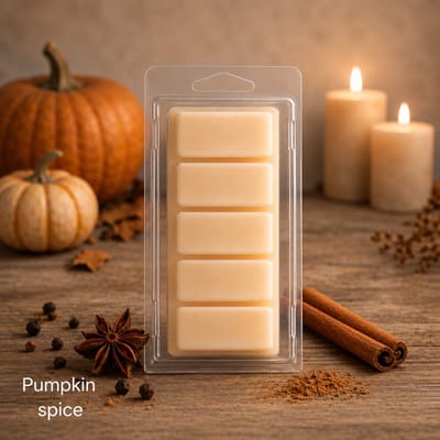 Waxmelts Pumpkin Spice - Snapbar - 55 gram - Sojawas - Handmade - Dierproefvrij - Vegan - Huisparfum - Voor in geurbrander - Waxbrander - Wax melt - Geur in huis - Geurkaars - Parfum