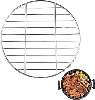 Ronde Grillrooster van RVS, Diameter 30 cm, Duurzaam en Robuust Grillrooster, Vervangend Grillrooster voor Kamperen en Picknicks, Ideaal voor Buiten koken