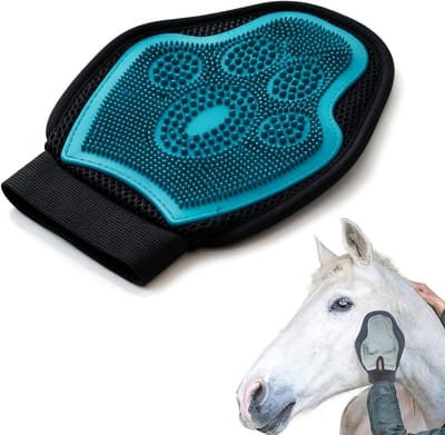 Multifunctionele Massagehandschoen voor Paarden, Honden en Katten - Ademend, Verwijdert Dood Haar, Ideaal voor Verzorging en Badderen
