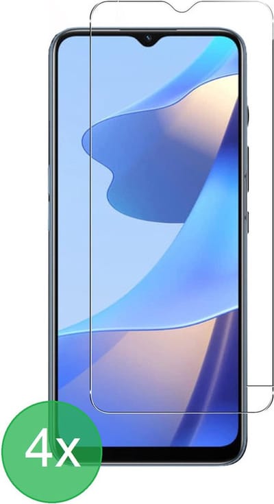 Geschikt Voor: Oppo A16 / A16s / A54s Screenprotector 4x - screen protector - glas - bescherm - beschermglas - ZT Accessoires