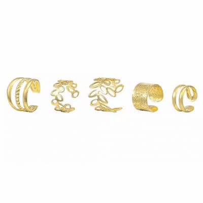 5-Delige Oorklemmen Goudkleurig- geen gaatje - Charme Bijoux