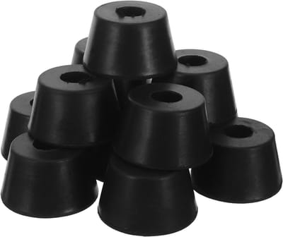Antivibratie Voeten - Isolatiepads - Luidspreker Stabilisatie - Schokabsorberend Rubber - 12 Stuks - Zwart