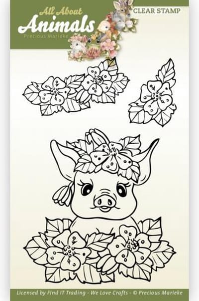 Clear Stamps - Precious Marieke - All About Animals - Pig