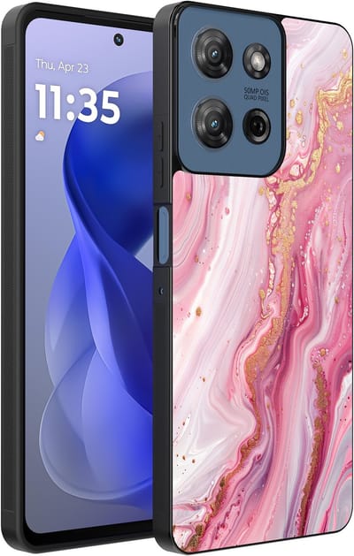 Smartphonica Telefoonhoesje Geschikt voor Motorola Moto G Power 2025 / G Play 2025 met marmer opdruk - TPU backcover case marble design - Roze geschikt voor Motorola Moto G Play 2025;Motorola Moto G Power 2025