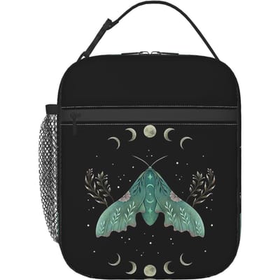 Luna en Mot Geïsoleerde Lunchtas voor Dames Kinderen Draagbare Voedseldozen Thermische Lunchbox Tote One Size black