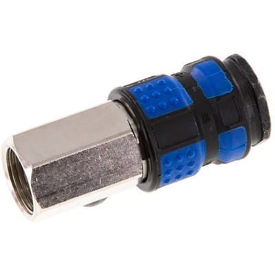 Vernikkeld Messing DN 7.8 Luchtkoppeling Snelkoppeling G 3/8 inch Binnendraad - CLS7-F-BN-P-BL-038