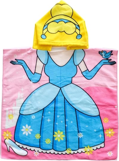 Poncho Handdoek voor Kinderen met Kap, Ideaal voor Thuis, Badkamer, Strand en Zwembad, Sneldrogend Microfiber