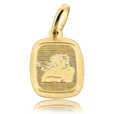 Juwelier Zwartevalk 14 karaat gouden hanger met engel - 14.801.151