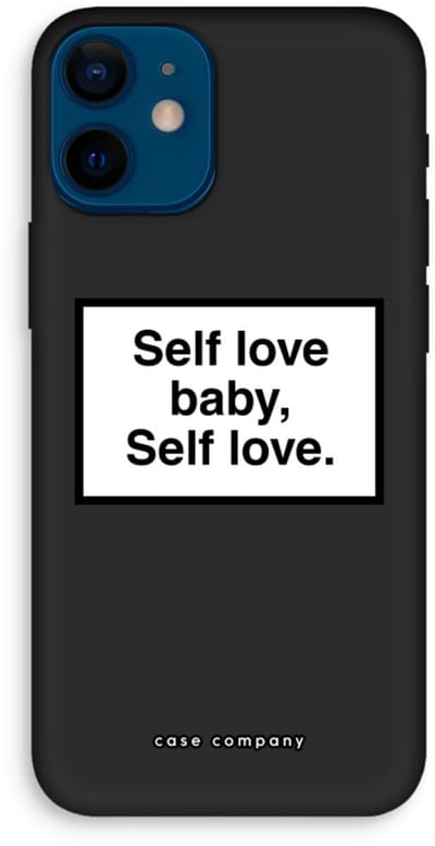 Case Company® - Hoesje geschikt voor iPhone 12 mini hoesje - Self love - Biologisch Afbreekbaar Telefoonhoesje - Bescherming alle Kanten en Schermrand