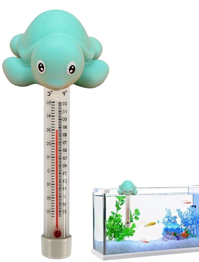 Zwembad Thermometer - Watermeter Drijvend - Water Temperatuur Meten - Leuk Dieren Design - 10 cm - Wit